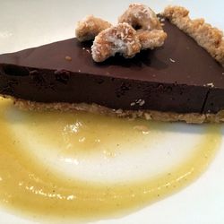 Chocolate Chili Tart with Coconut Cashew Crust at Kin Shop by <a href="https://www.flickr.com/photos/37619222@N04/14256777748/in/pool-eater">The Food Doc
