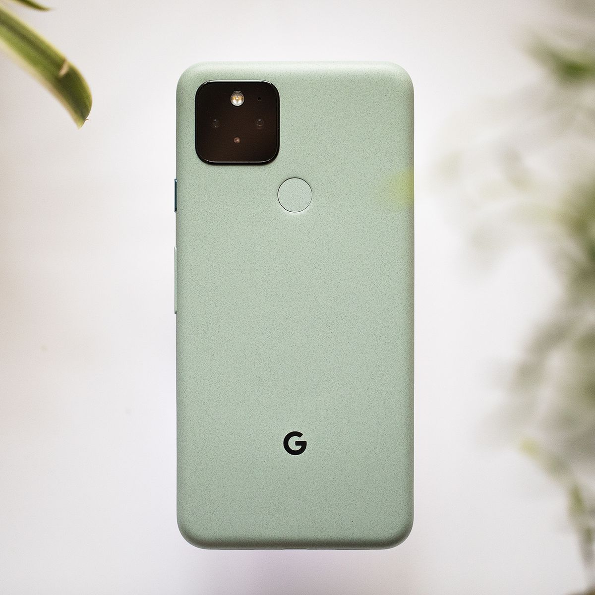 The Google Pixel 5 in “Sorta Sage” green