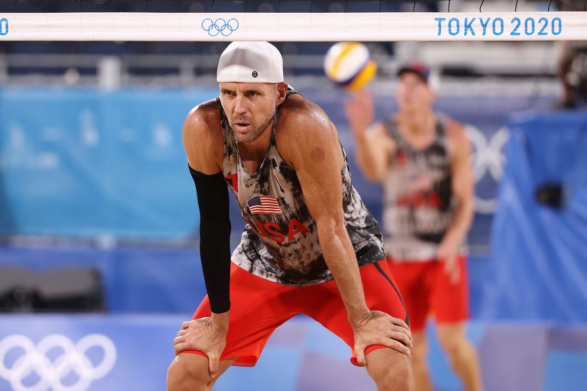 Jacob Gibb and Tri Bourne of Team United States compete against Team Italy during the Men’s Preliminary - Pool C on day two of the Tokyo 2020 Olympic Games at Shiokaze Park on July 25, 2021 in Tokyo, Japan.