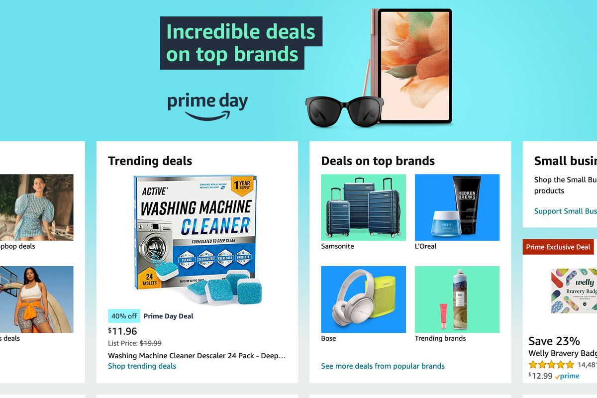 Screenshot of Amazon Prime Day homepage