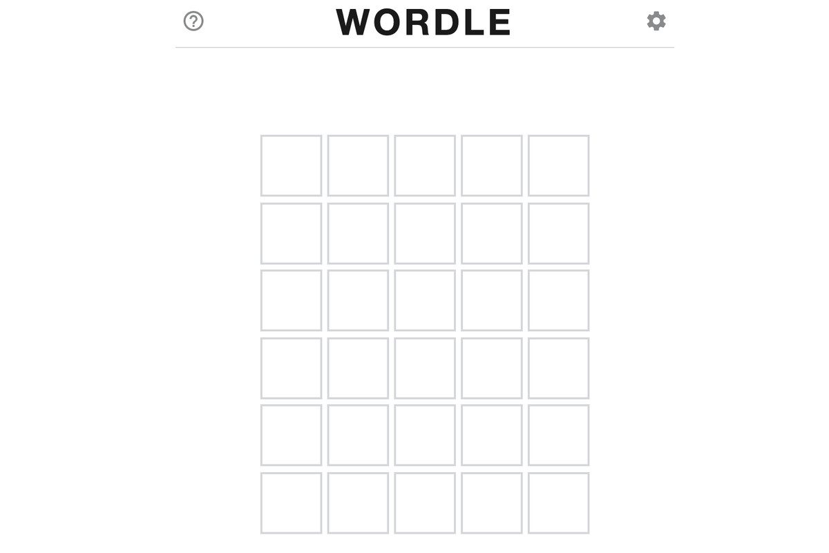 Photo of the Wordle game website.