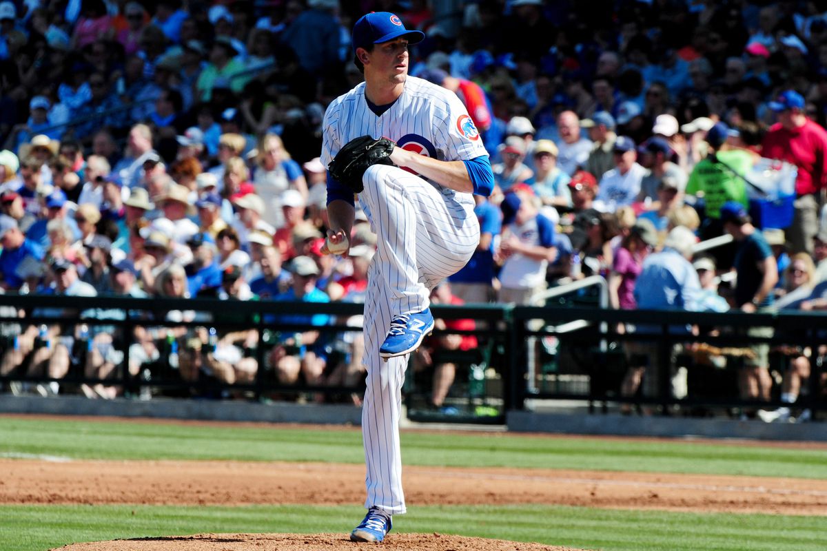 Kyle Hendricks goes for the Cubs in Las Vegas today