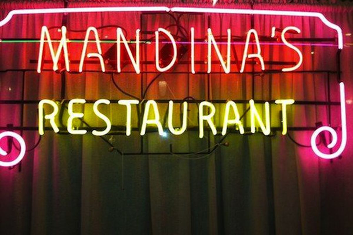 A window at Mandina's 