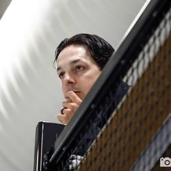Former Flyer Danny Briere watches his son Carson at camp