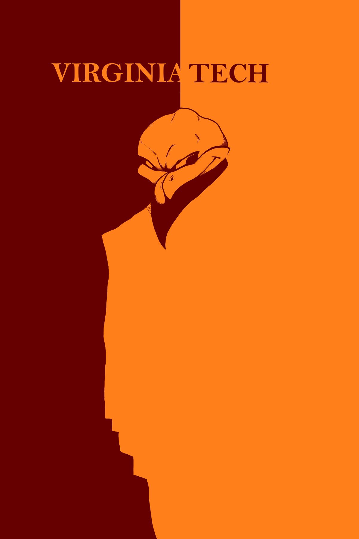 Hokie Bird Scarface Orange