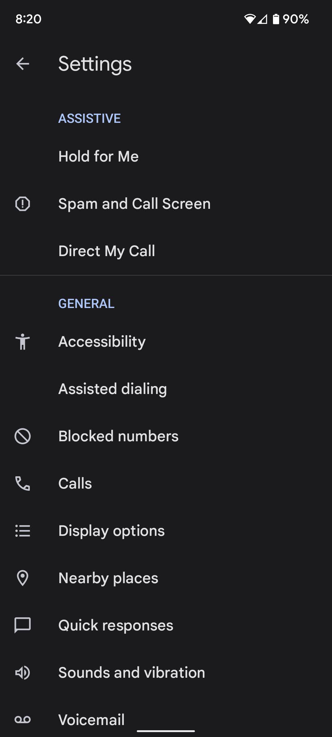 Tap on “Spam and Call Screen.”