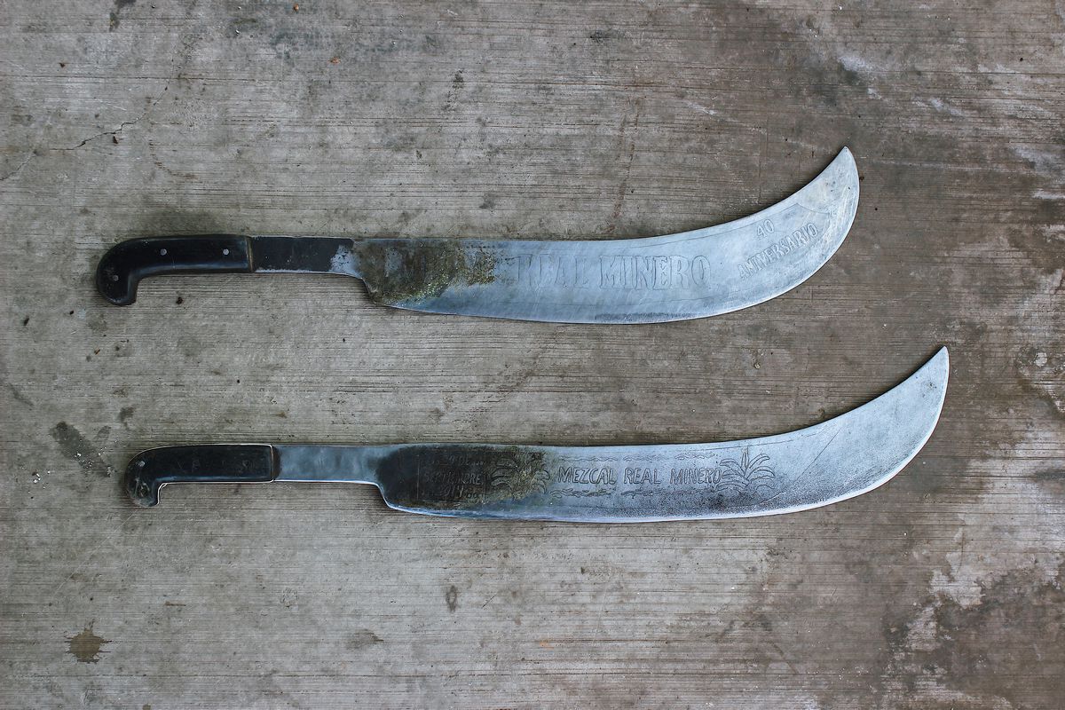 Two large machetes.