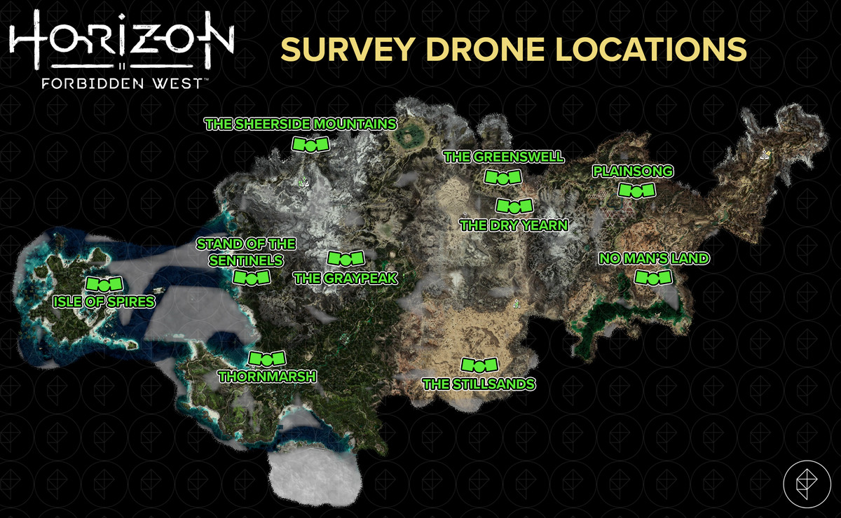 Horizon Forbidden West guide: Survey Drone locations 