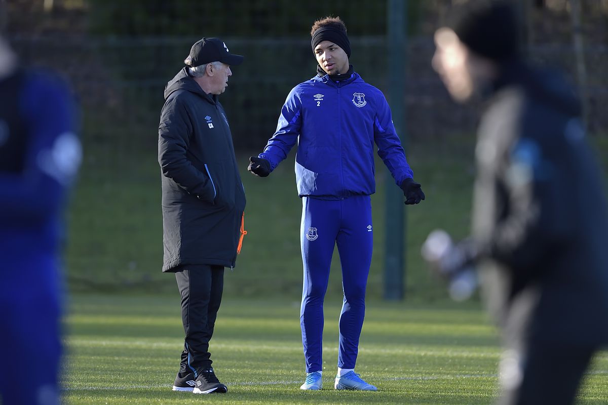 Carlo Ancelotti Takes His First Everton Training Session