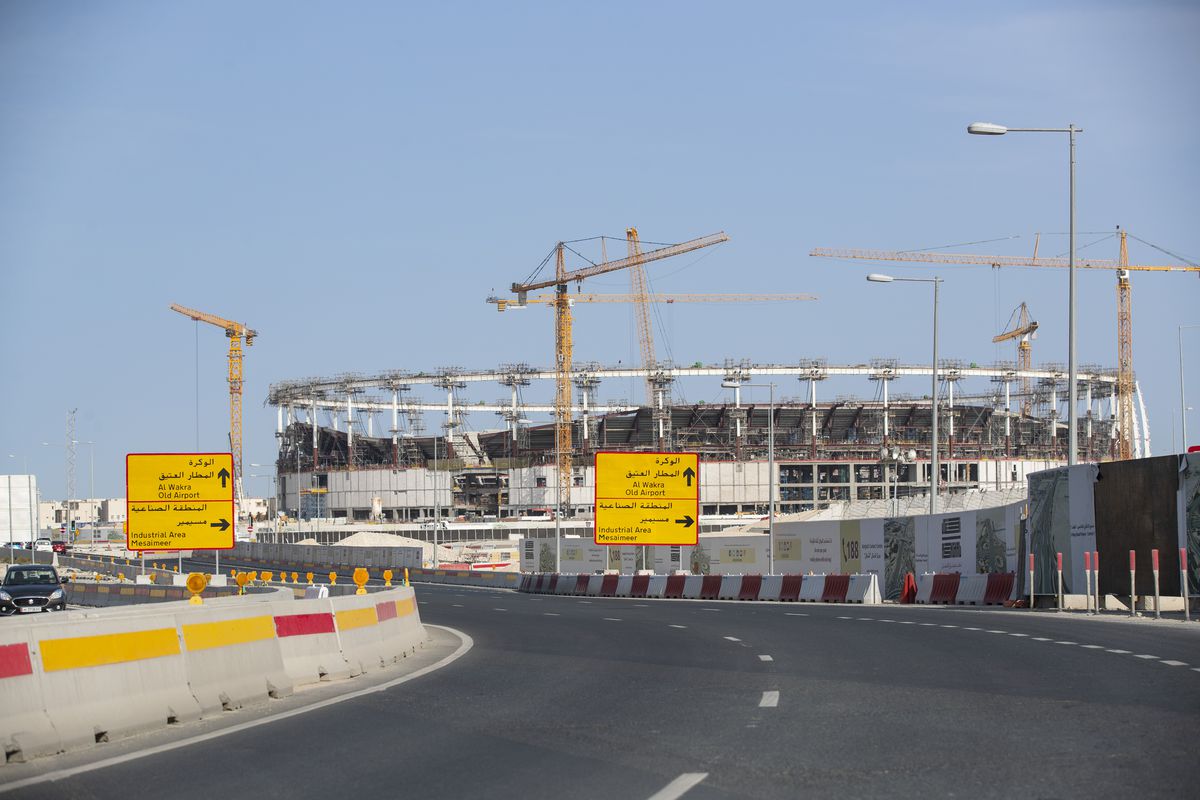A general view of the construction site of The Al Thumama Stadium in Doha, Qatar - venue for the FIFA World Cup Qatar 2022 on March 30, 2019 in Doha, Qatar.