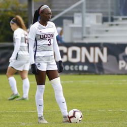 The Tulsa Golden Hurricane take on the UConn Huskies in a women’s college soccer game at Morrone Stadium in Storrs, CT on October 21, 2018.