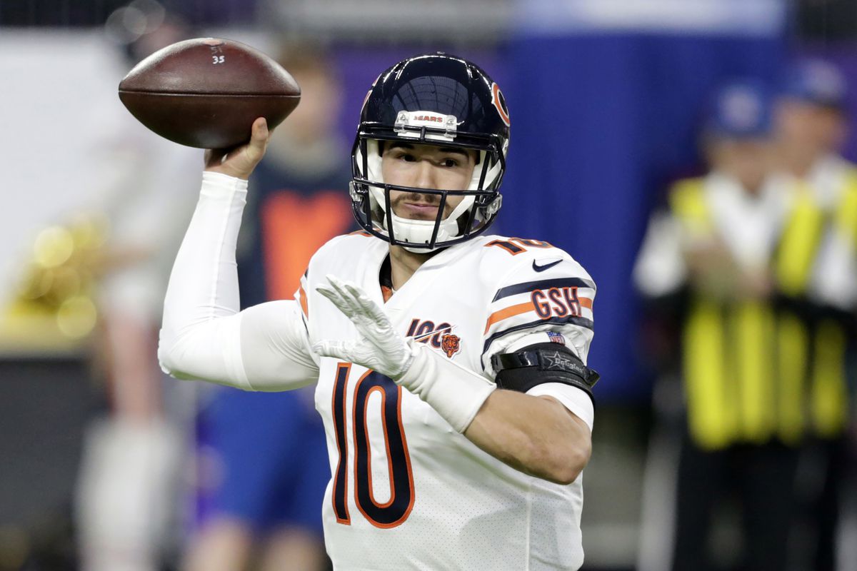 Bears quarterback Mitch Trubisky was 2-0 as a starter this season before being benched in the third quarter against the Falcons on Sept. 27 at Mercedes-Benz Stadium.