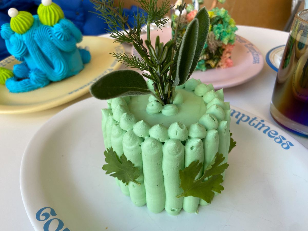 The cilantro cake.