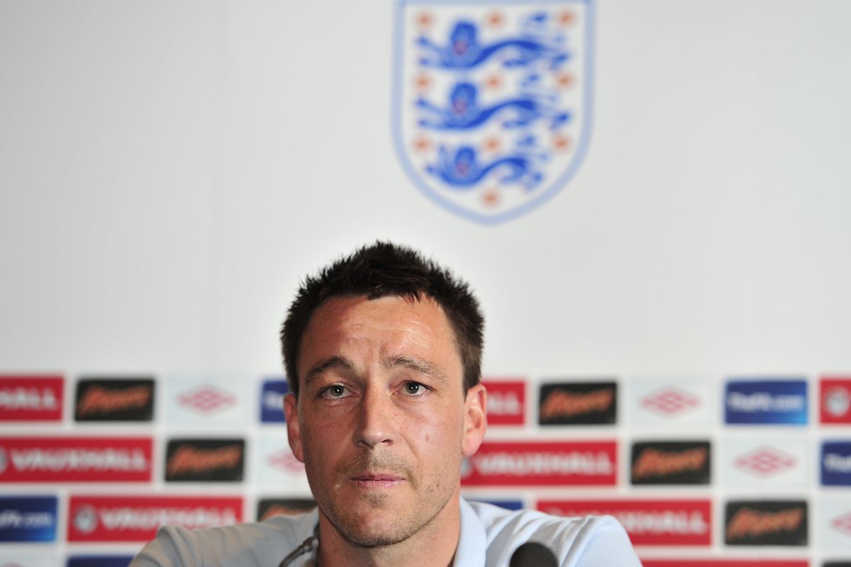 England’s captain John Terry addresses a