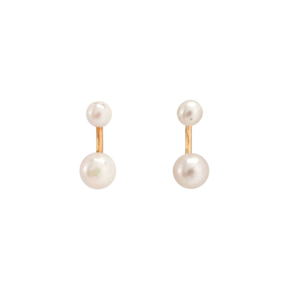 A pair of pearl earrings