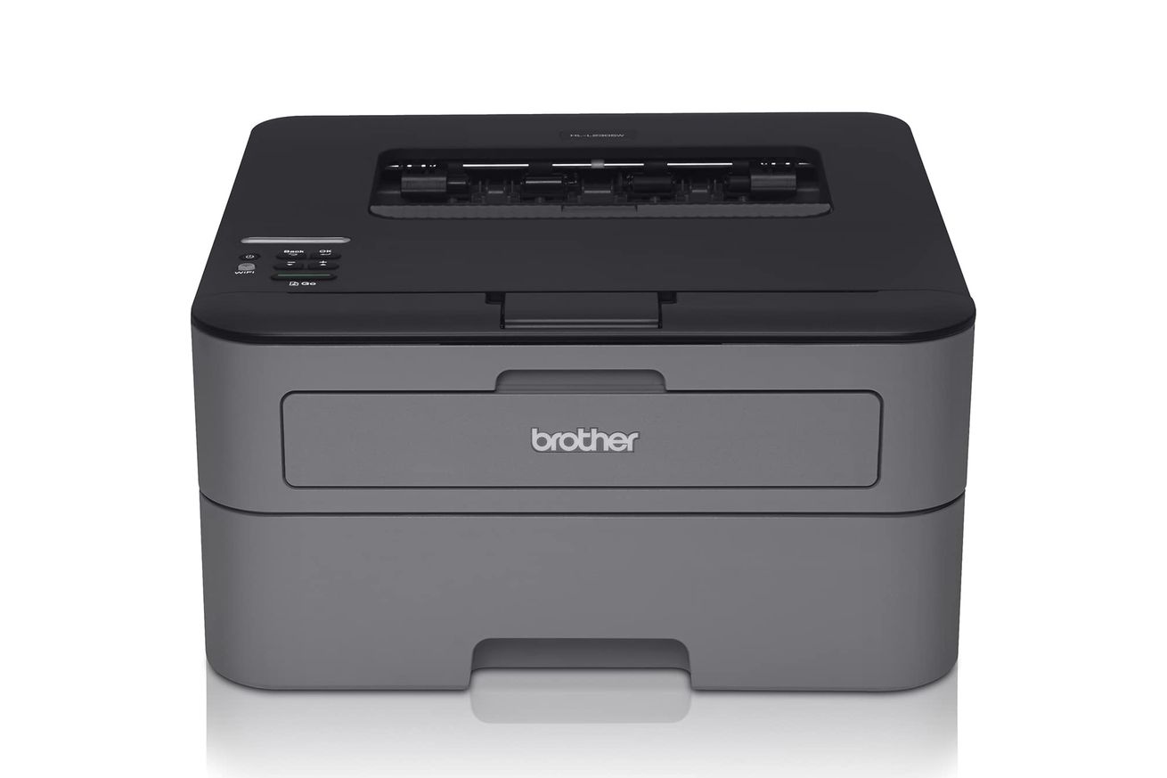 A Brother HL-L2305DW laser printer on a white background