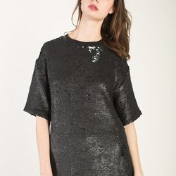 Filles a Papa sequin oversized top with open back, <a href="http://www.internationalplayground.com/women/filles-a-papa-sequin-oversized-top-with-opened-back.html">$346.50</a> (was $495)