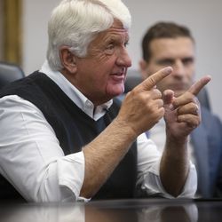 Rep. Rob Bishop, R-Utah, talks with the Deseret News and KSL editorial boards in Salt Lake City on Monday, July 29, 2019.