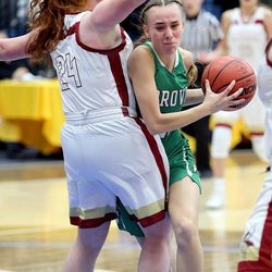Provo plays Viewmont in the first round of the 5A girls basketball championships at Salt Lake Community College in Taylorsville on Monday, Feb. 19, 2018.