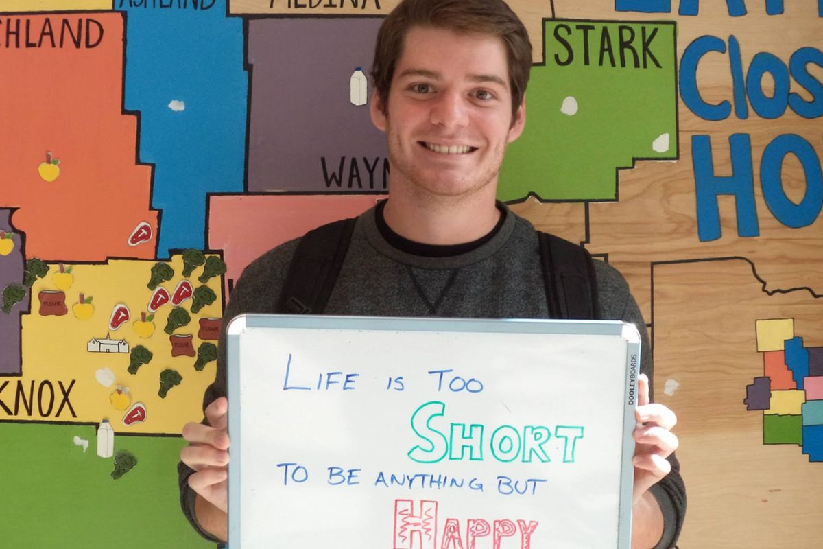 Holden Richards' message is clear: Life is too short to be anything but happy