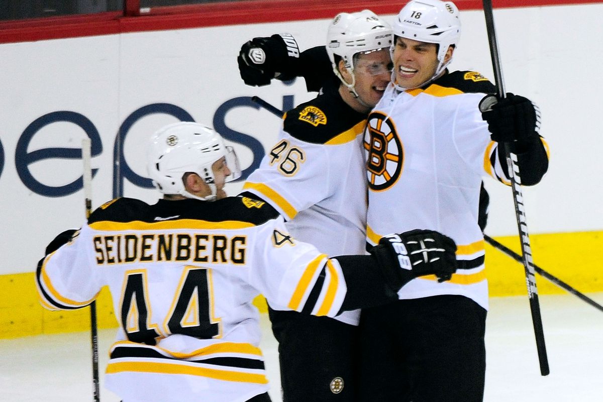 David Krejci gets the game winner as the Bruins beat the Canes Monday night
