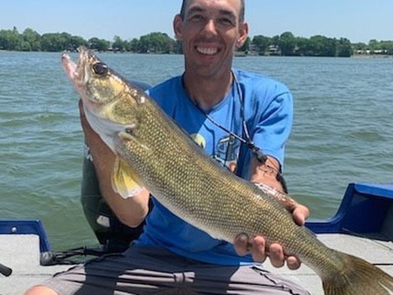 Mike Domanus caught his personal-best walleye from the Chain O’Lakes. Provided photo