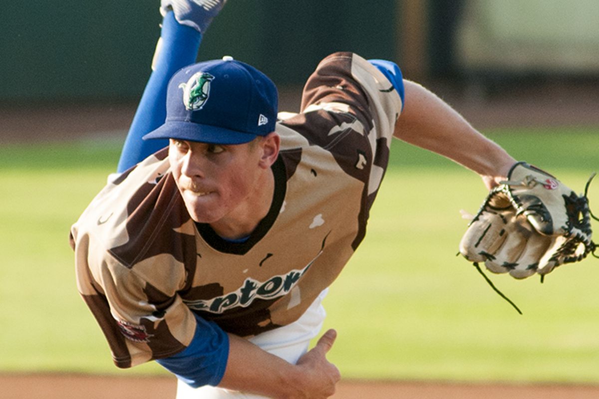 Jeff Brigham made his professional debut with the Ogden Raptors in 2014.