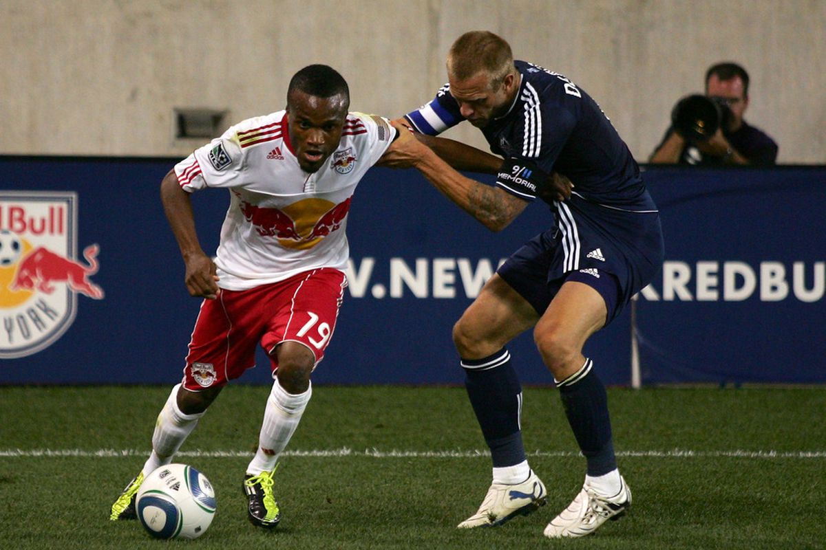 Will Dane Richards burn Jay Demerit again tonight?  (Photo by Andy Marlin/Getty Images for New York Red Bulls)
