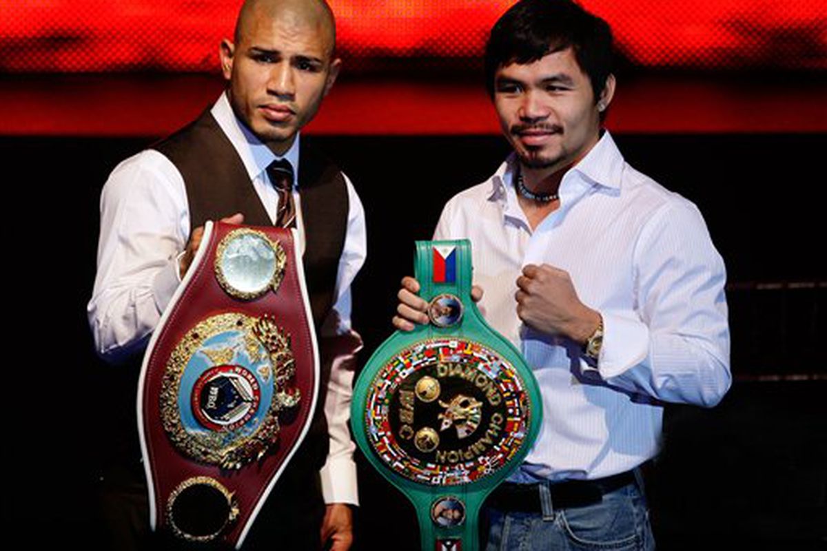 Miguel Cotto and Manny Pacquiao will square off on November 14. It's just one of many compelling fights closing out the 2009 boxing year. (AP Photo/Andres Leighton)
