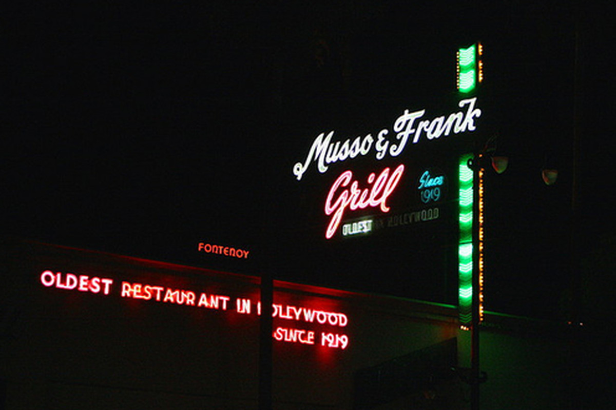 Outside Musso &amp; Frank, Hollywood, California