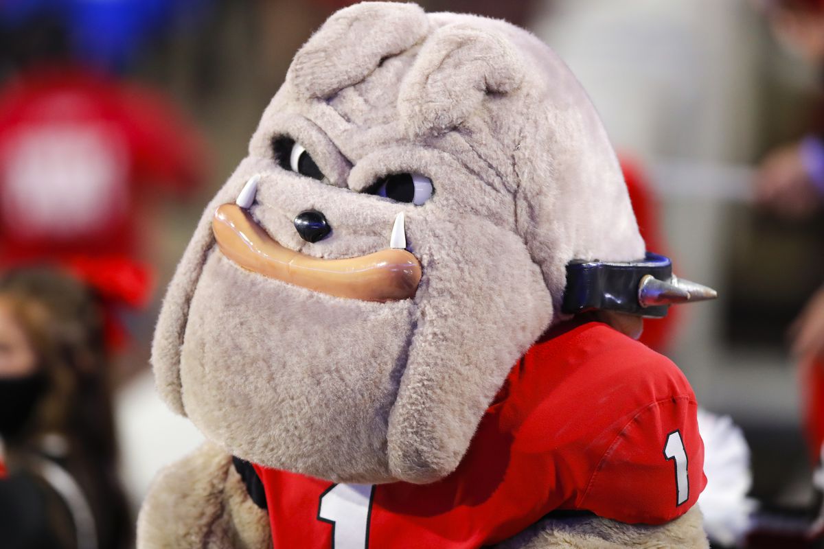 Georgia Bulldogs mascot, “Hairy Dawg” performs during the first quarter of a game against the Auburn Tigers at Sanford Stadium on October 3, 2020 in Athens, Georgia.