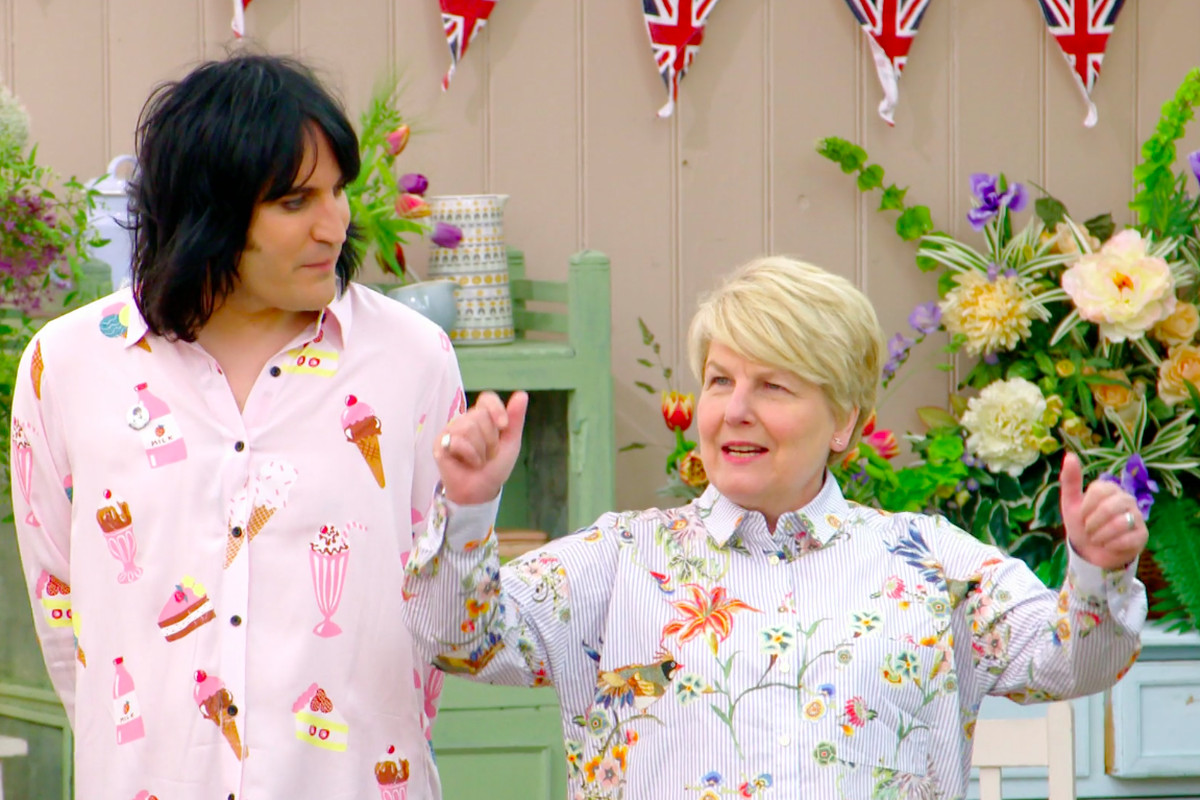 Noel Fielding [left] and Sandi Toksvig, the new hosts of The Great British Bake Off/Baking Show.