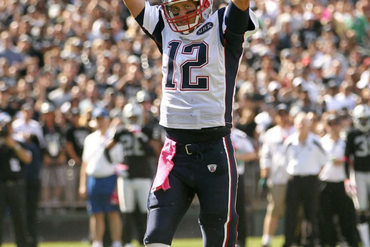 Police ask Tom Brady to stick 'em up after he violently stole the Raiders momentum.