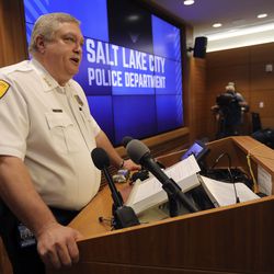 Salt Lake City Assistant Police Chief Tim Doubt discusses the search for missing 23-year-old Mackenzie Lueck during a press conference at the Public Safety Building in Salt Lake City on Tuesday, June 25, 2019.