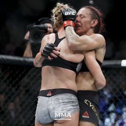 Holly Holm and Cris Cyborg hug it out after UFC 219.