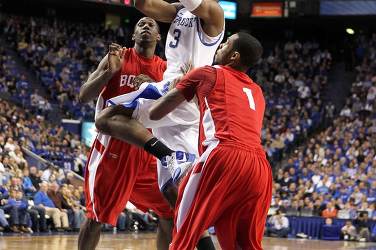 LEXINGTON KY - NOVEMBER 30:  Terrence Jones #3 of the Kentucky Wildcats shoots the ball during the game against the Boston University Terriers on November 30 2010 in Lexington Kentucky.  (Photo by Andy Lyons/Getty Images)