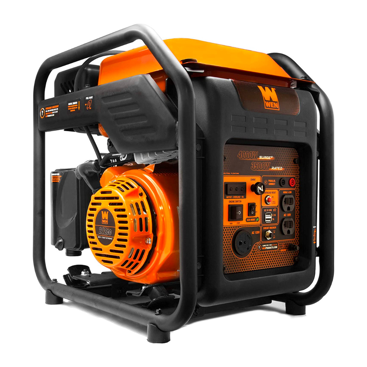 Black and orange WEN open frame inverter generator