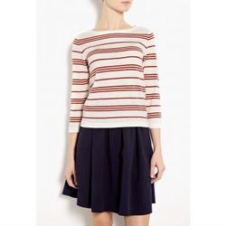 <a href="http://www.my-wardrobe.com/a.p.c./rouge-merino-knitted-breton-stripe-top-288151">Rouge Breton Stripe Top</a> by A.P.C., $164.00 (was $235.00)