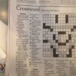 Thursday crossword failure.