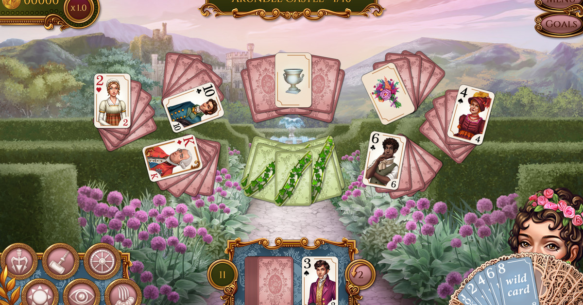 Do you want to click on playing cards in a Jane Austen-themed setting? Of course you do