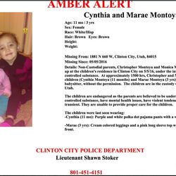 Amber alert for Cynthia and Marae Montoya