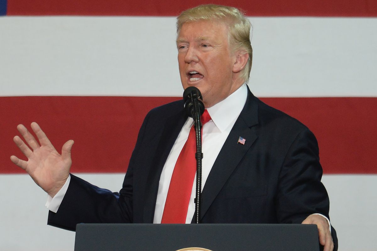 President Trump Speaks On Tax Reform In Springfield, Missouri