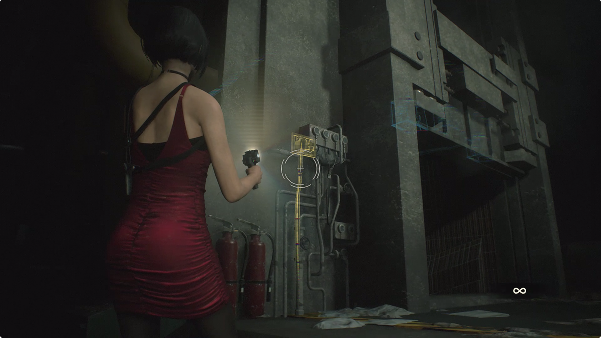 Resident Evil 2&nbsp;Ada hacking the Incinerator