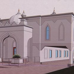 Artists rendering of the new mosque to be located at 740 S. 700 East in Salt Lake City. 