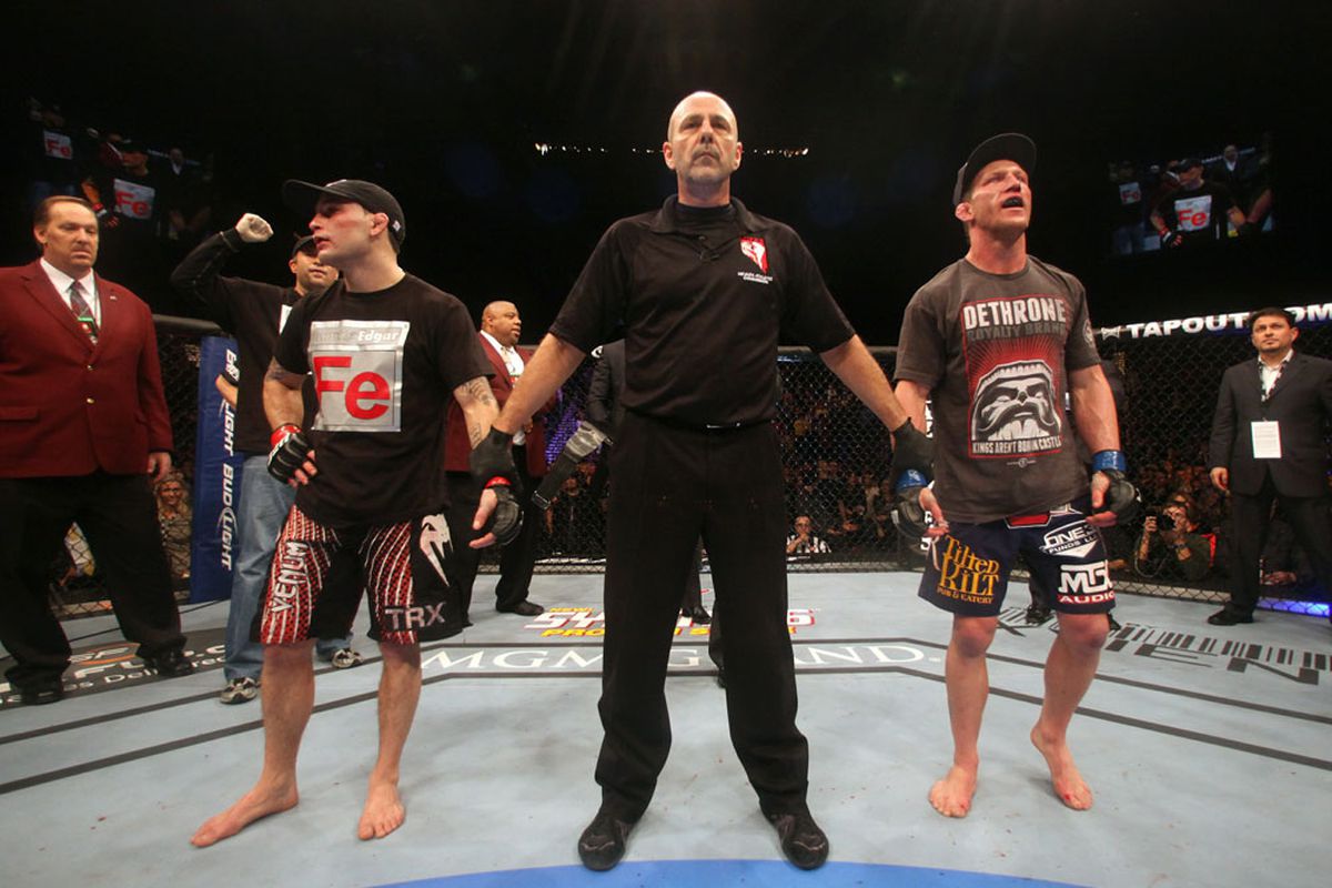 With FightMetric's MMA Salary Cap, you too can deal with the difficulties of deciding between Frankie Edgar and Gray Maynard. <em>Photos by Josh Hedges/Zuffa LLC/Zuffa LLC via Getty Images</em>