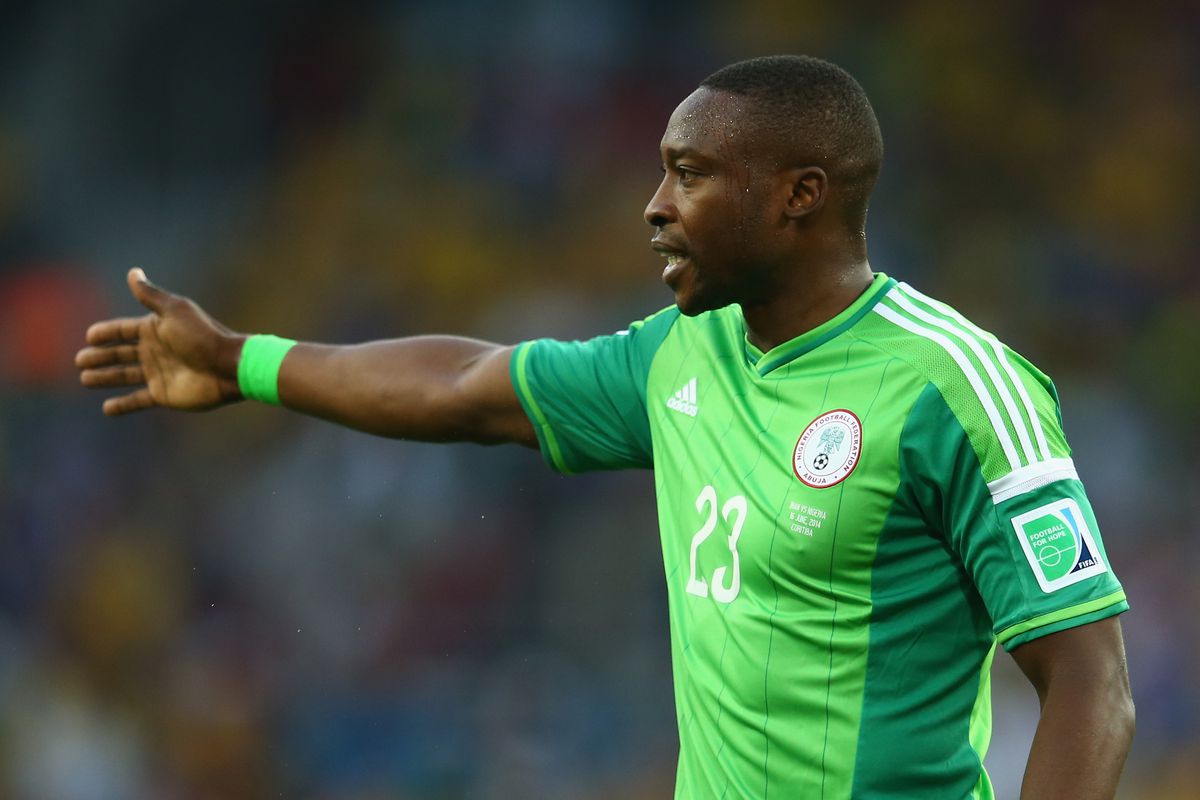 Ameobi while on international duty with Nigeria at the 2014 FIFA World Cup