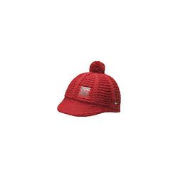 This product image released by Nike shows the red beanie-style knit hat that women medal winners will wear on the medal stand at the Games. 