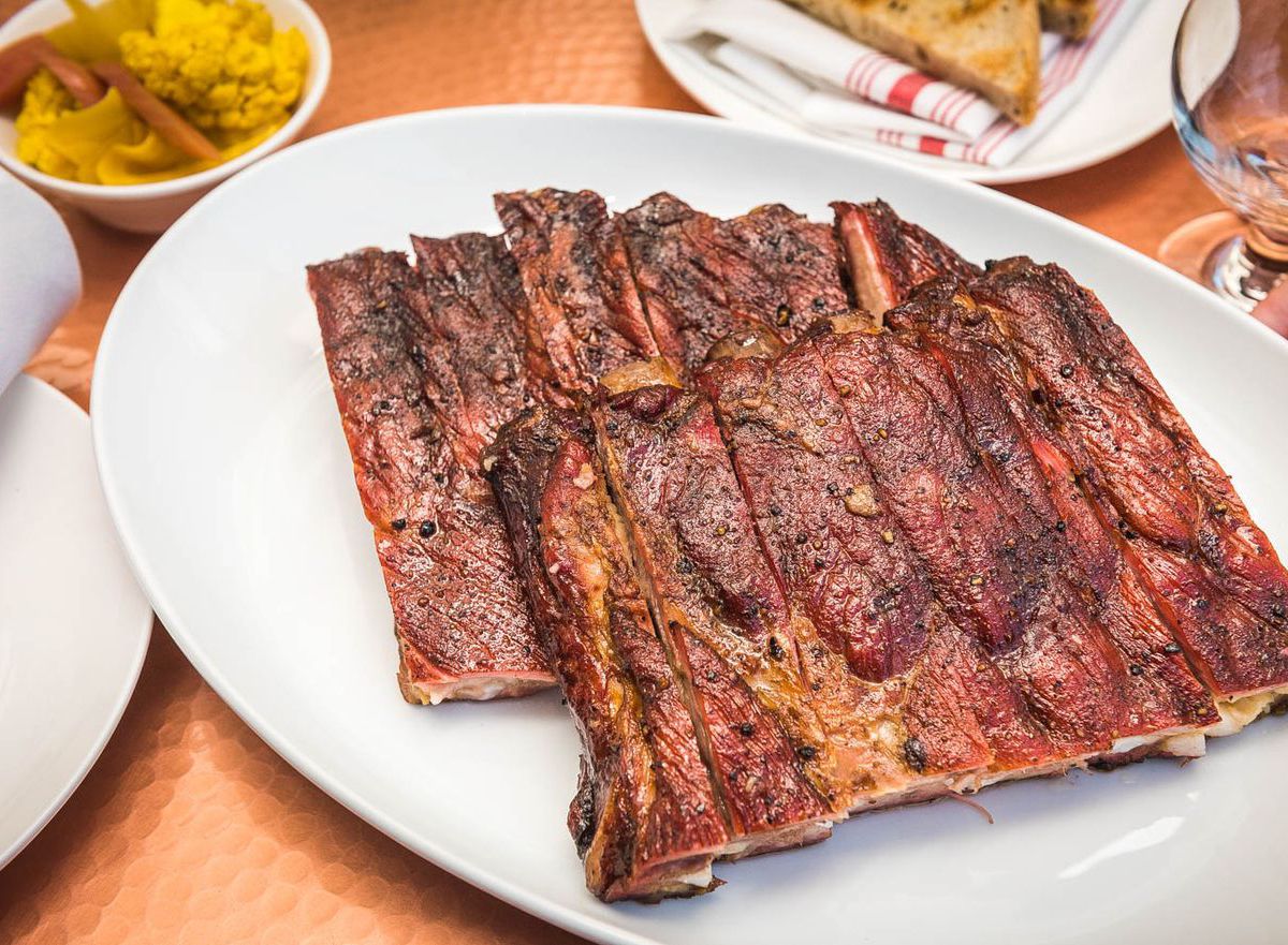 Meaty offerings inside America Eats Tavern