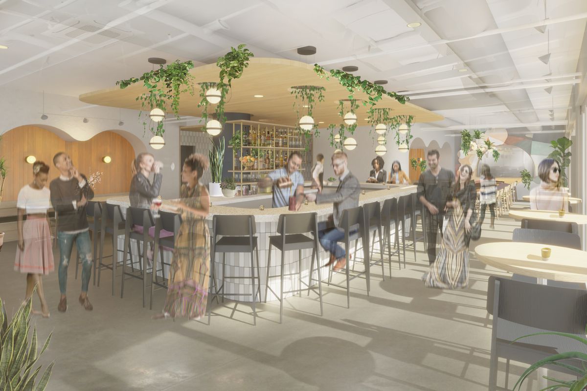 An interior rendering if forthcoming Bar Ivy in Clarendon