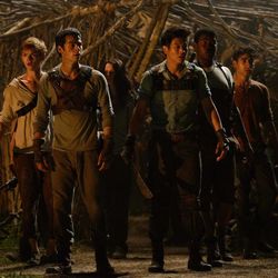 In "The Maze Runner," the residents of a strange world known as the Glade are trapped  and fight a daily battle for survival  in an enormous maze.